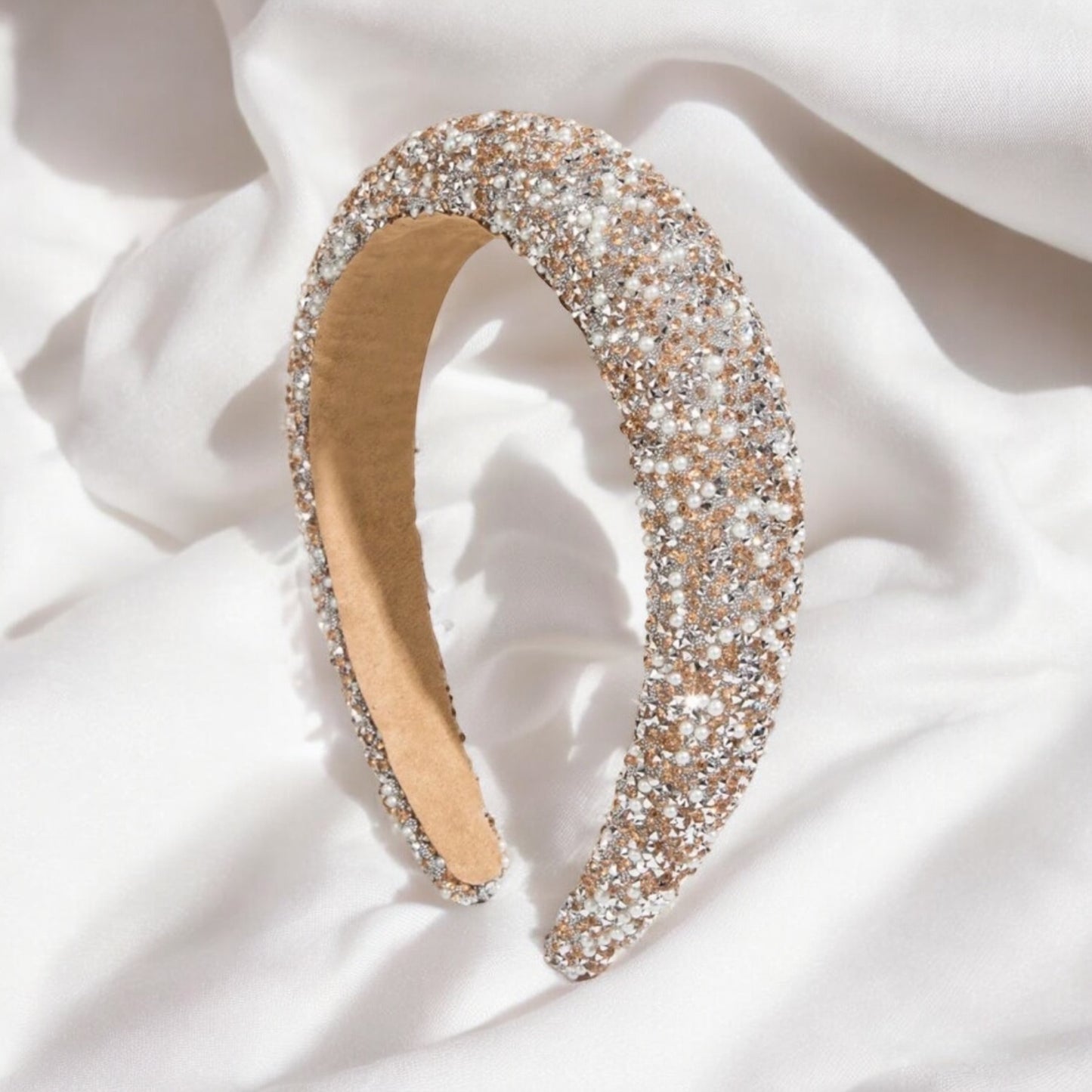 Glamorous Beaded Champagne Headband