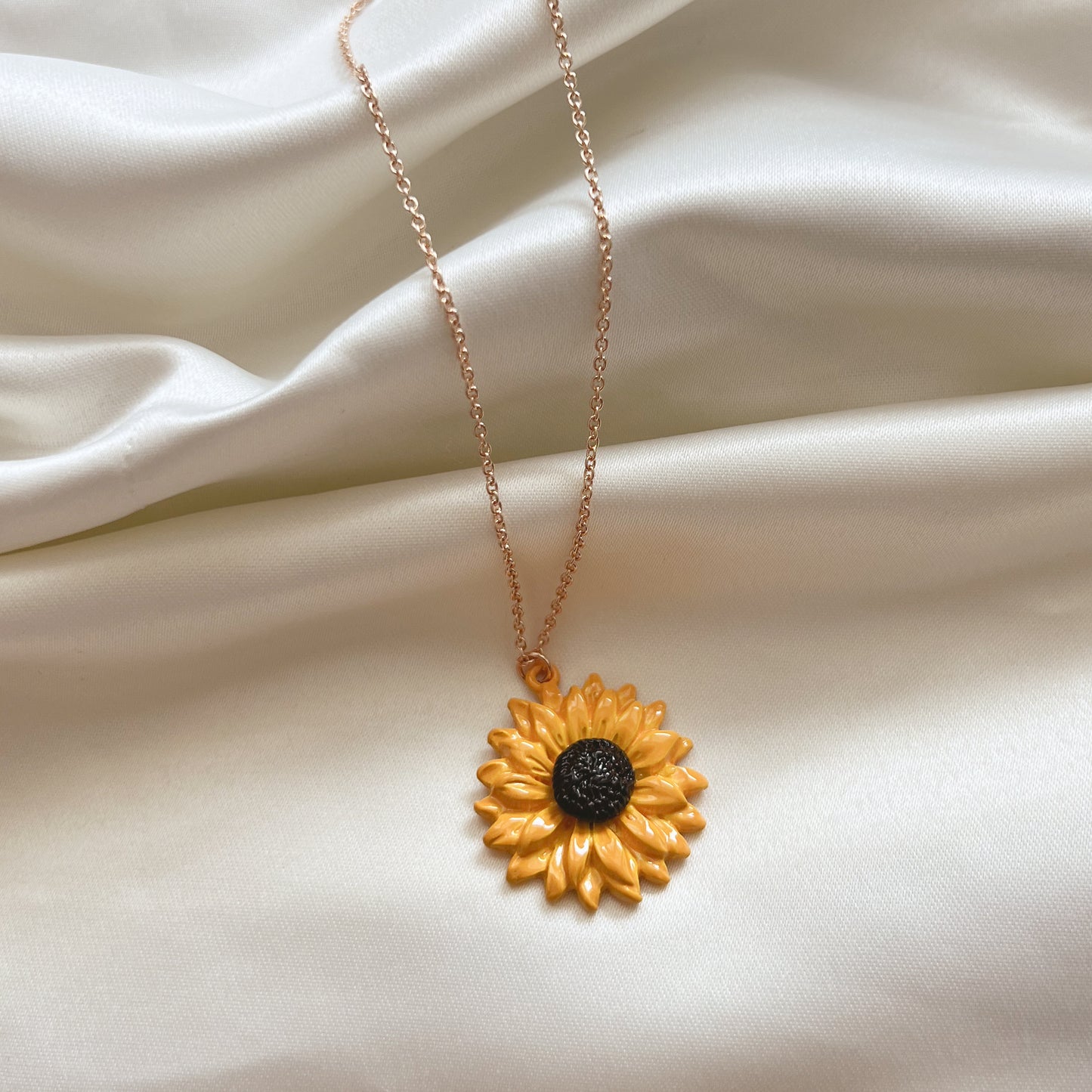 Calla Sunflower Pendant Necklace