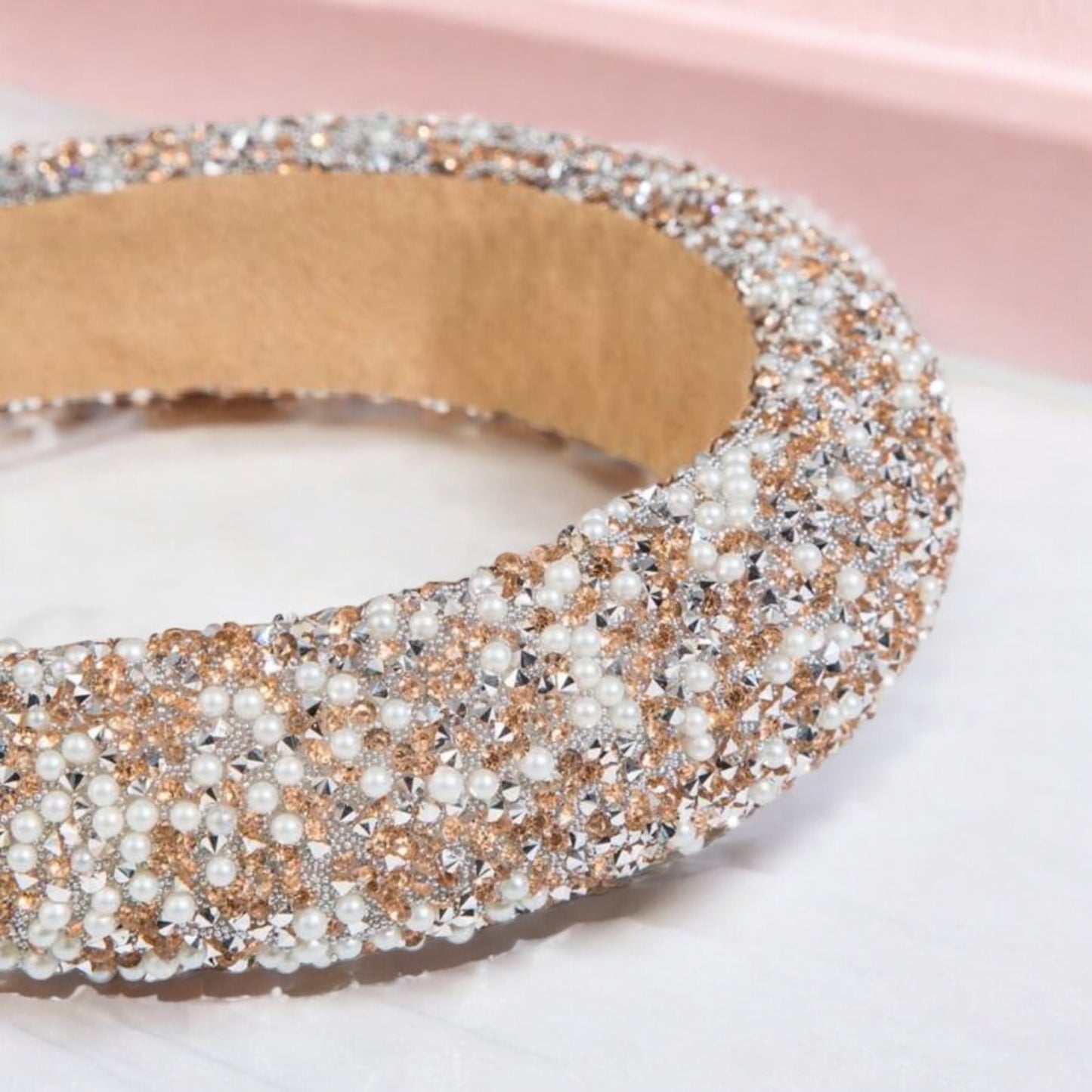 Glamorous Beaded Champagne Headband