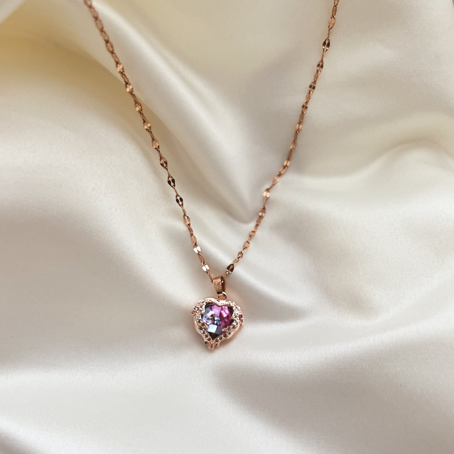 Marina Purple Heart Necklace