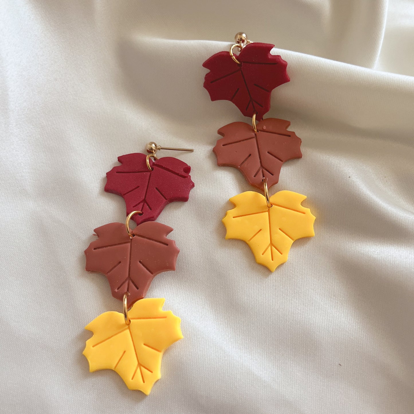 Maple Leaves Dangle Earrings