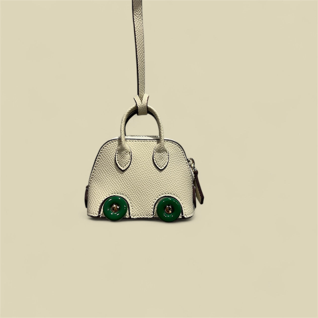 Mini Luxury Bag Charm with Wheels