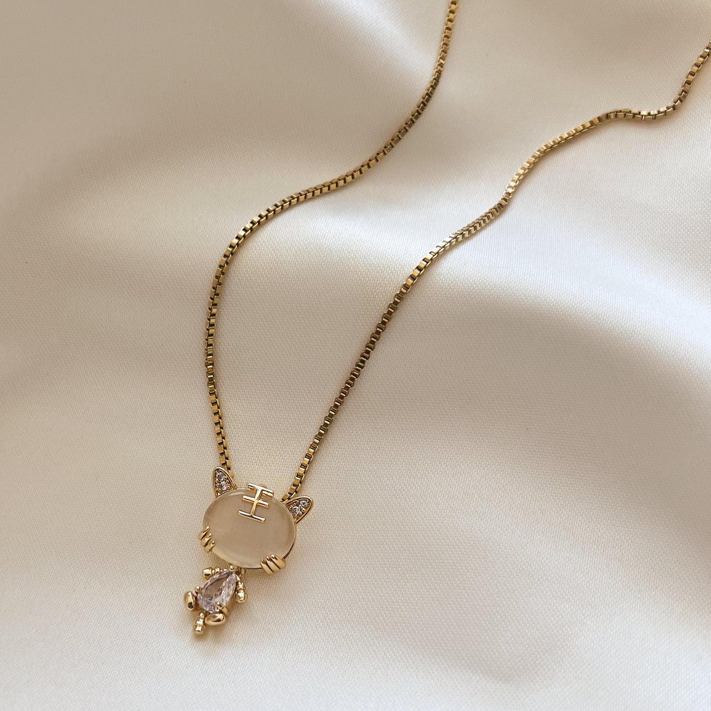 Lucky Tiger Opal Pendant Necklace