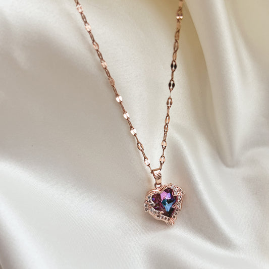 Marina Purple Heart Necklace