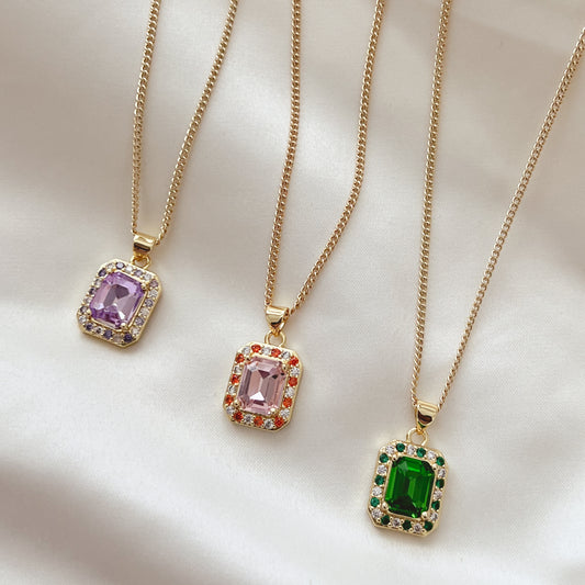 Aria Crystal Pendant Necklace