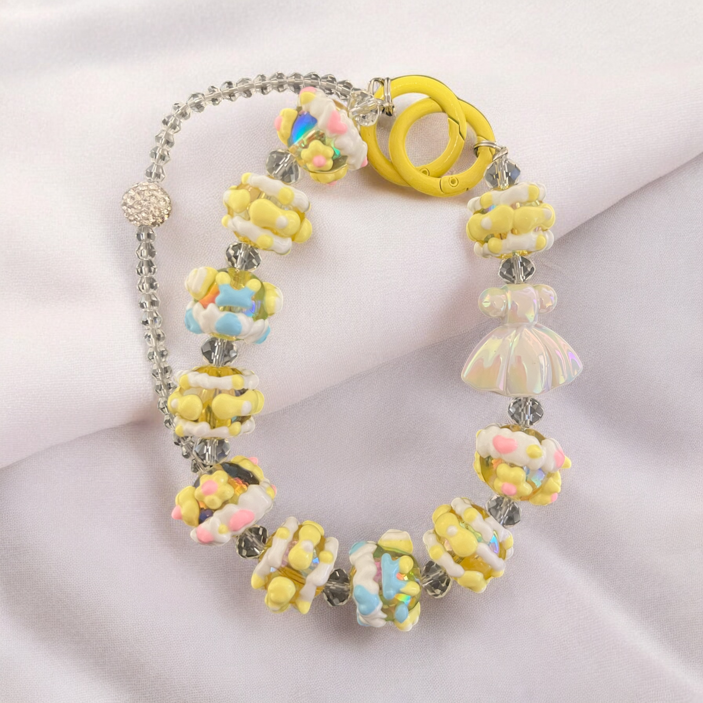 Dress and Cute Beads Keychain – Bag Charm – Phone Charm