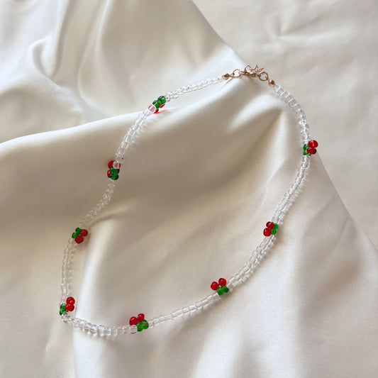 Cherry Beaded Necklace