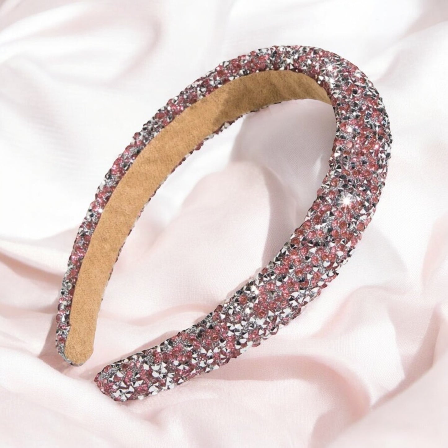 Glamorous Beaded Pink Headband